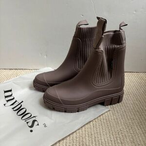 Boots Women's Brown Winter Rain Boots